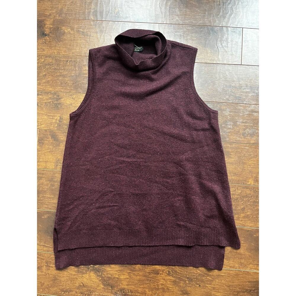 Cashmere charter club Luxury Sleeveless Cowl Kneck womens sweater Size L